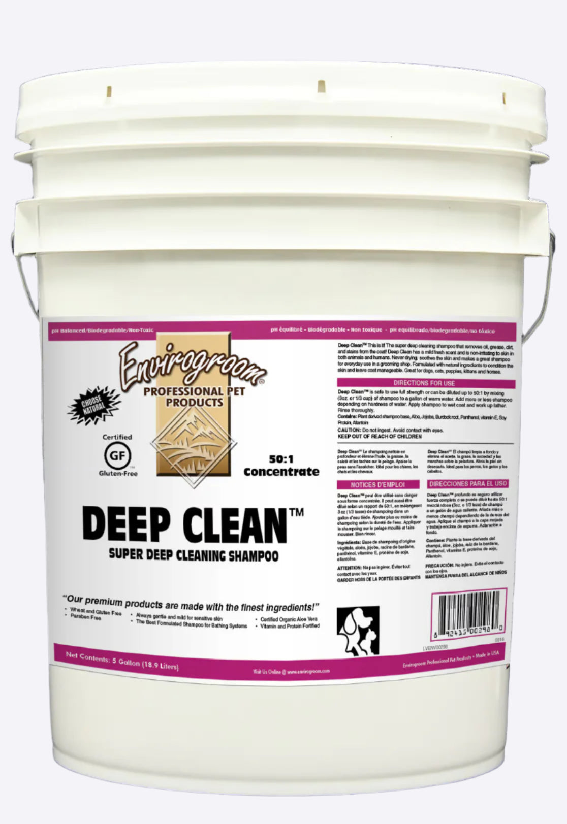 Envirogroom Deep Clean Shampoo Dilutes 50:1