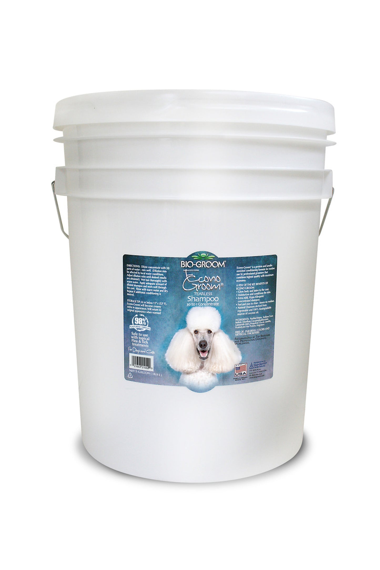 Bio-Groom Econo-Groom Dog Grooming Shampoo 5 Gallon Bucket
