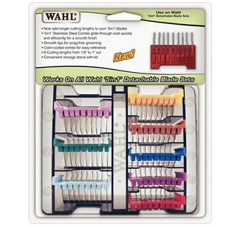 Wahl 5 in 1 Stainless Steel Comb Set of 8 Blade Combs