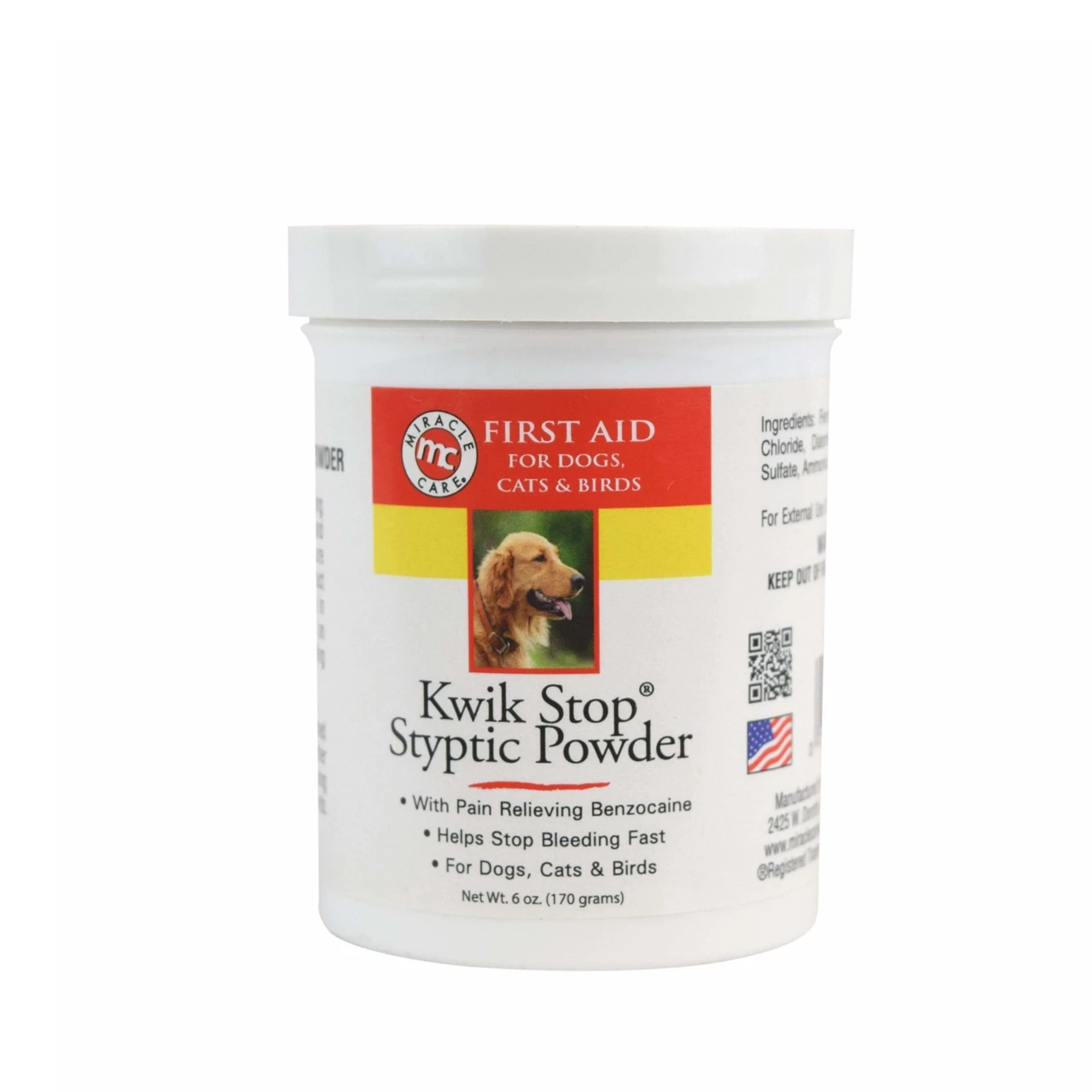 KWIK STOP POWDER 6oz by MIRACLE CARE